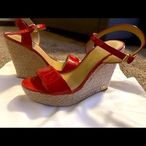 MK red wedges size 8.5